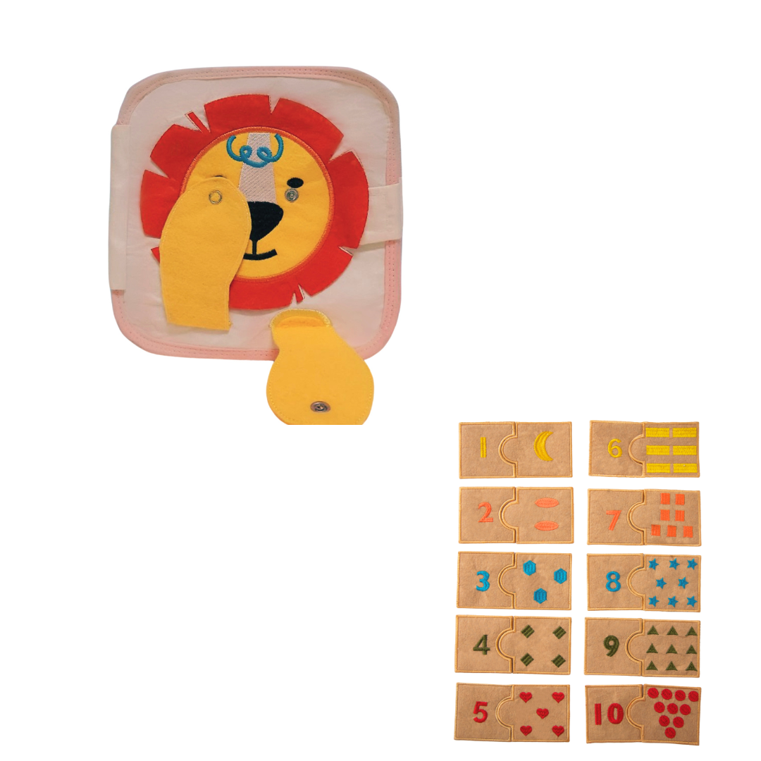Lion Busy Book + Counting Puzzle