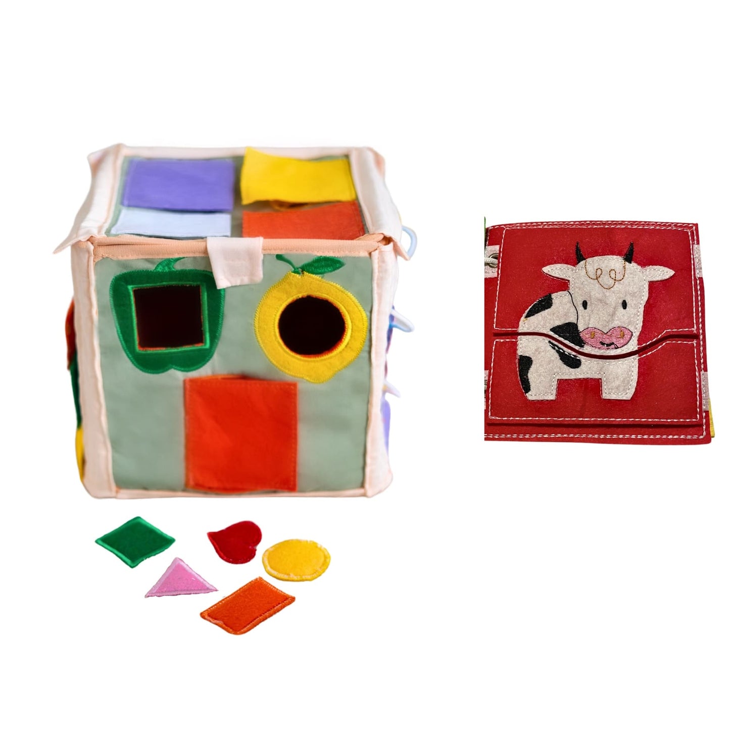 The Out of the Box Bundle: Pyramid Busy Box + Animal Puzzle Book