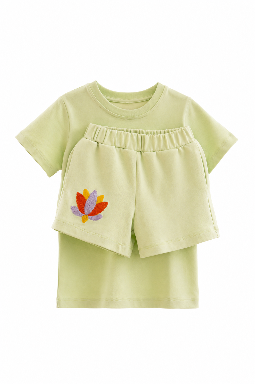 Mint Lotus Shorts + T-Shirt Set