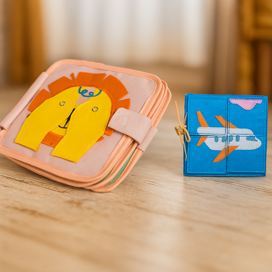 Lion Busy Book + Transportation Puzzle Book