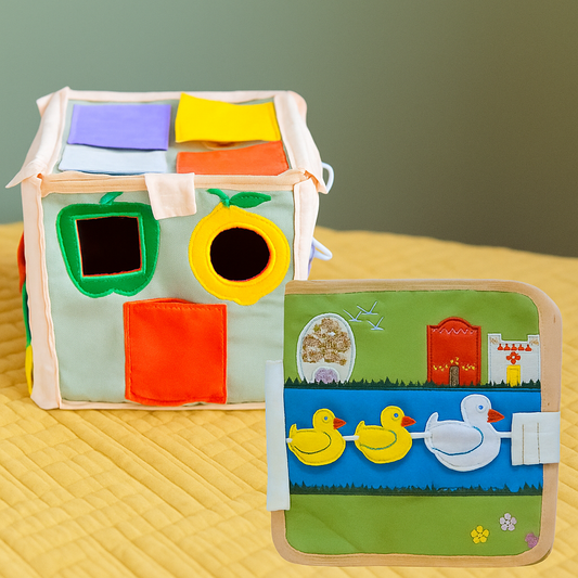 The 1 Year Old Birthday Gift: Farm Busy Book + Pyramid Box