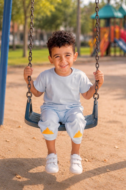 Blue Pyramid Pants + T-Shirt Set