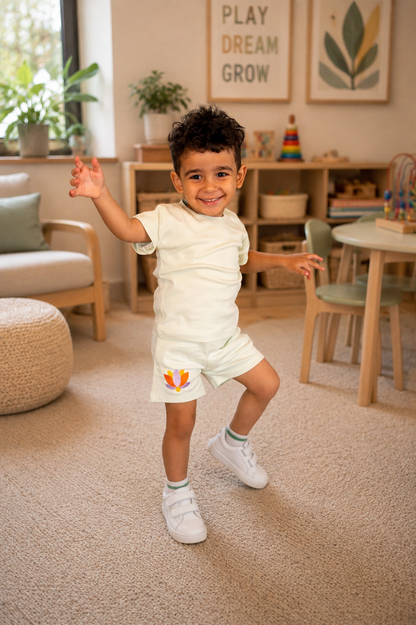 Mint Lotus Shorts + T-Shirt Set