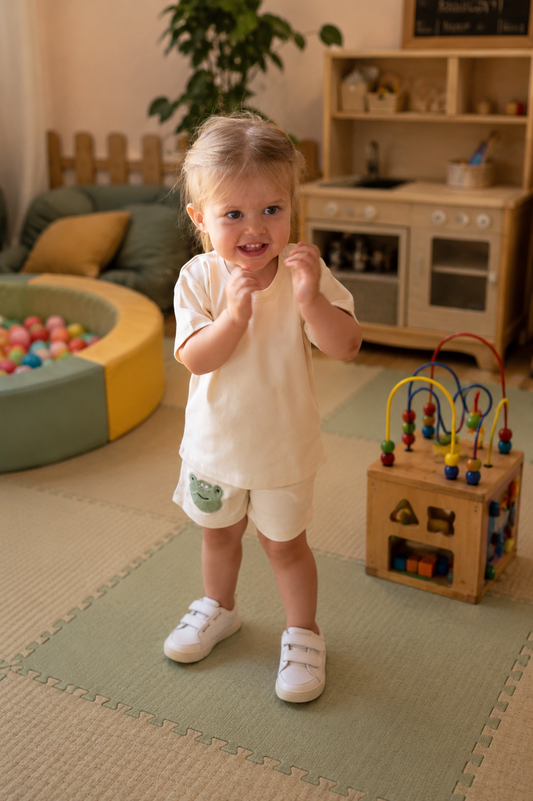 Cream Frog Short