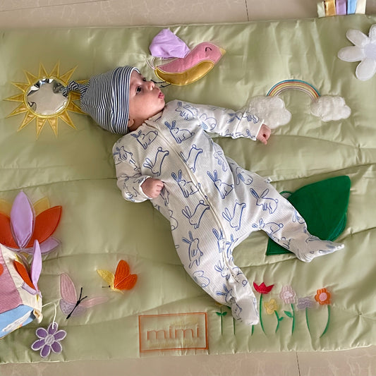 The Baby Gift: Bunny Busy Book + Garden Giggles Mat