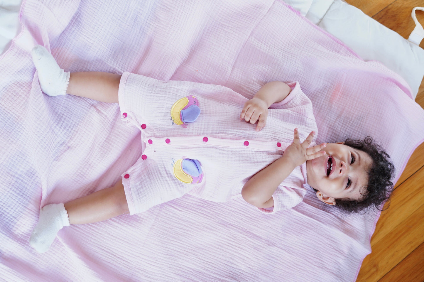 Pink Birdies Romper