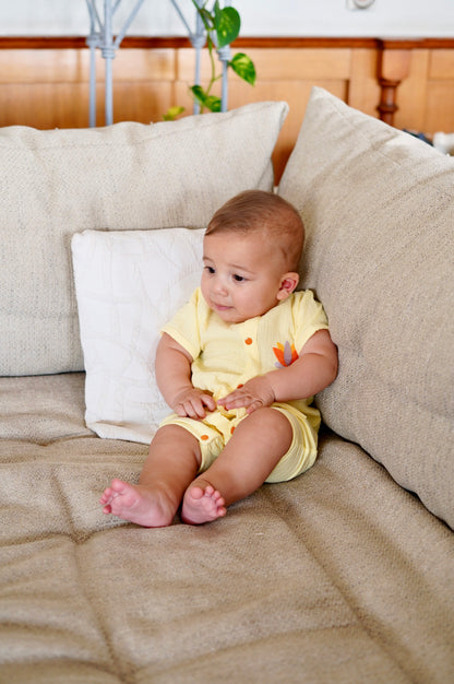 Butter Cream Lotus Romper