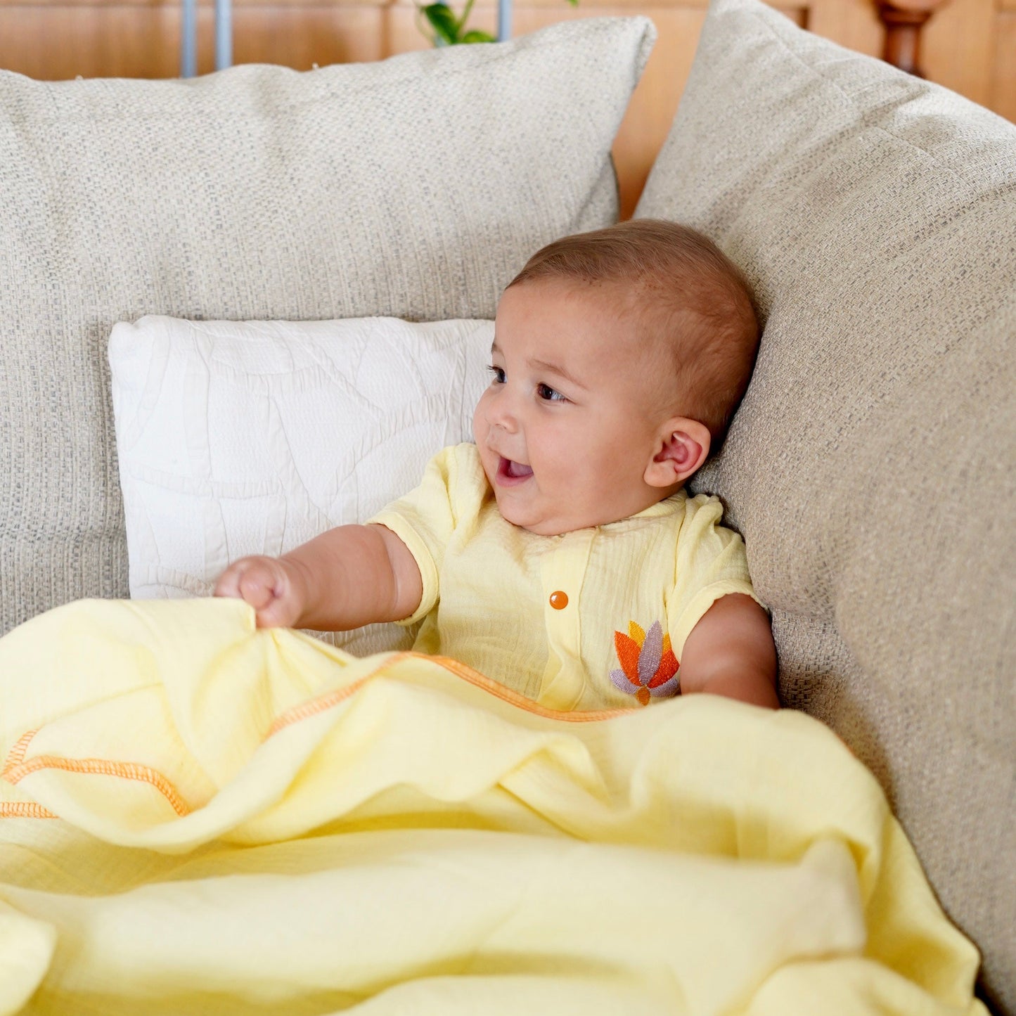 Butter Cream Lotus Romper