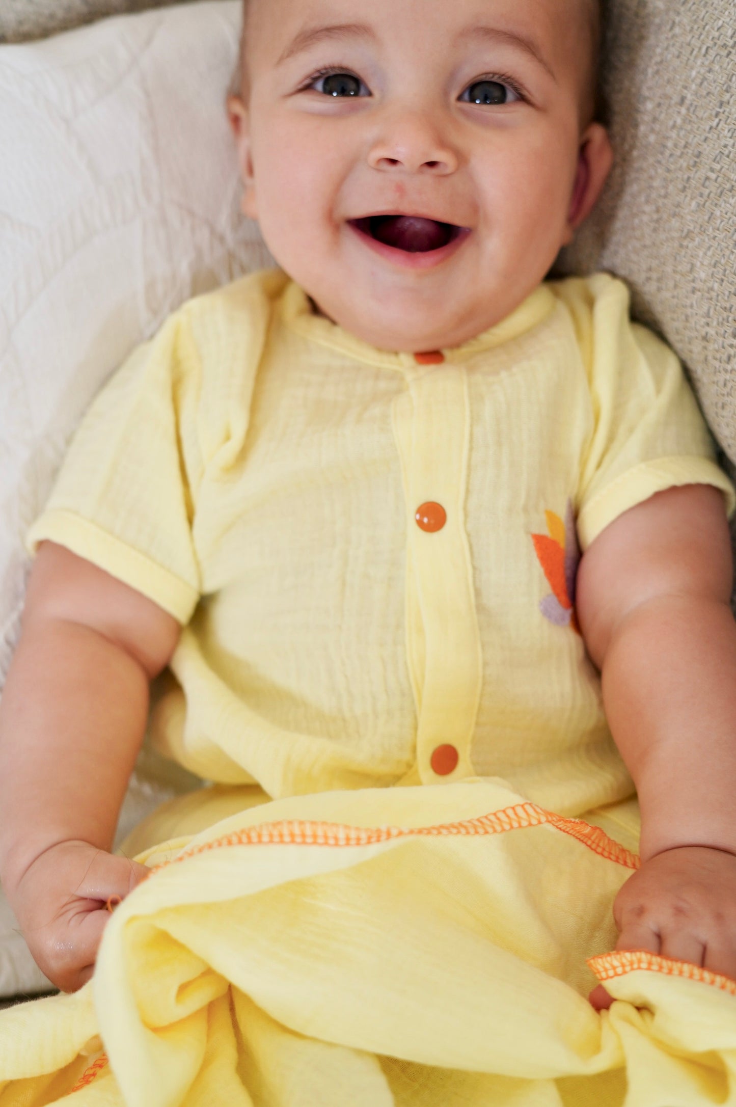Butter Cream Lotus Romper