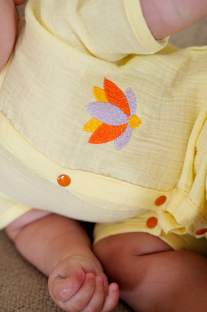 Butter Cream Lotus Romper