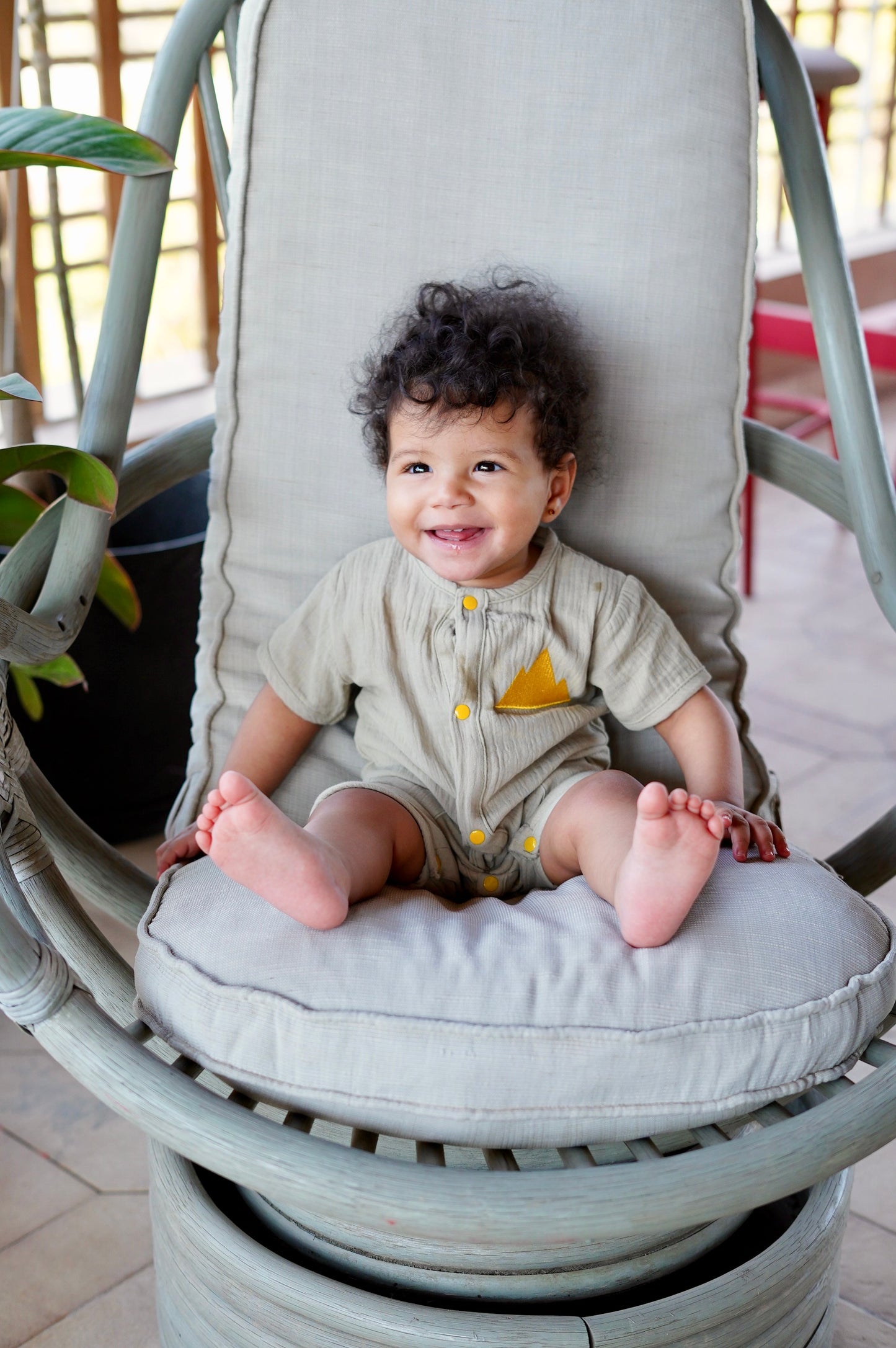 Sage Pyramids Romper
