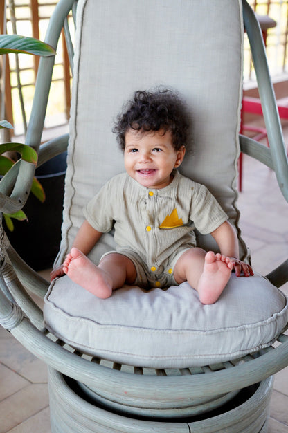 Sage Pyramids Romper