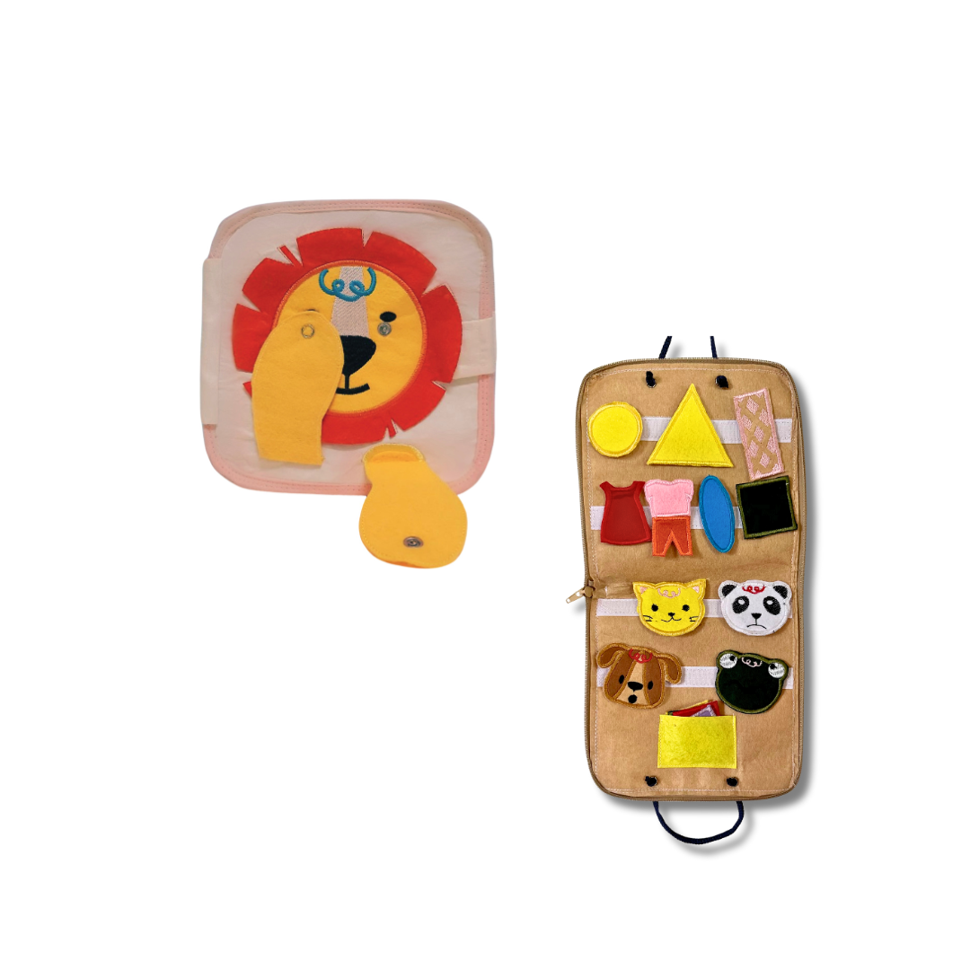 Lion Busy Book + Busy Bits Bag