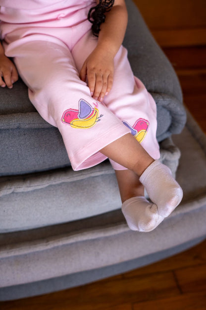 Pink Birdies Pants + T-shirt Set