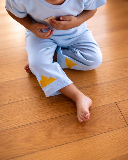 Blue Pyramid Pants + T-Shirt Set