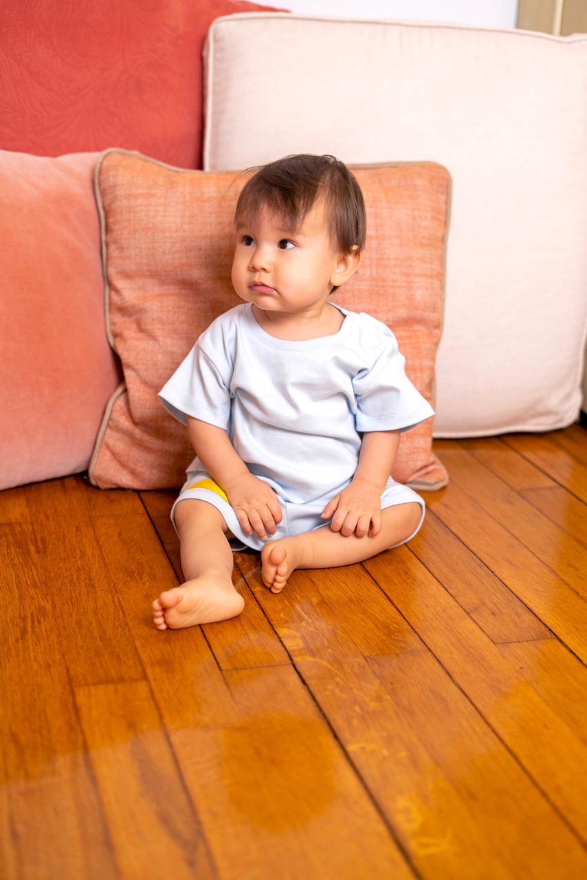 Blue Pyramid Shorts + T-Shirt Set