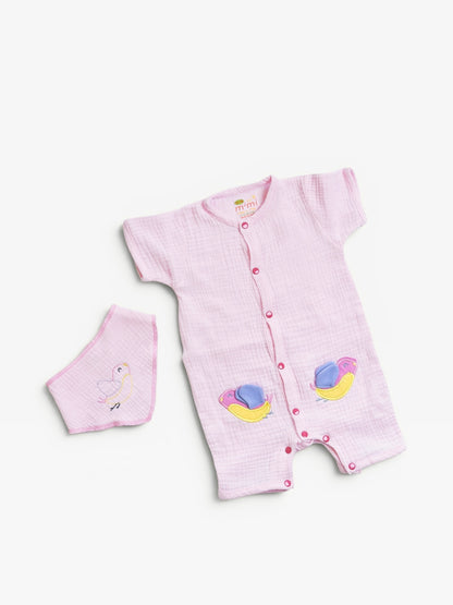 Pink Birdies Romper