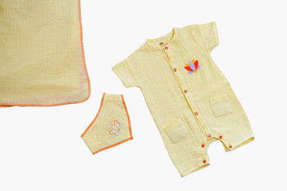 Butter Cream Lotus Romper