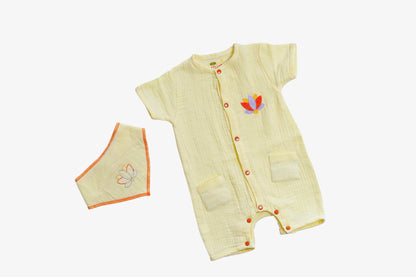 Butter Cream Lotus Romper