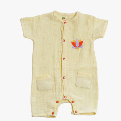 Butter Cream Lotus Romper